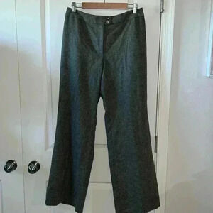 Oscar De La Renta Wide Leg 100% Wool Trousers